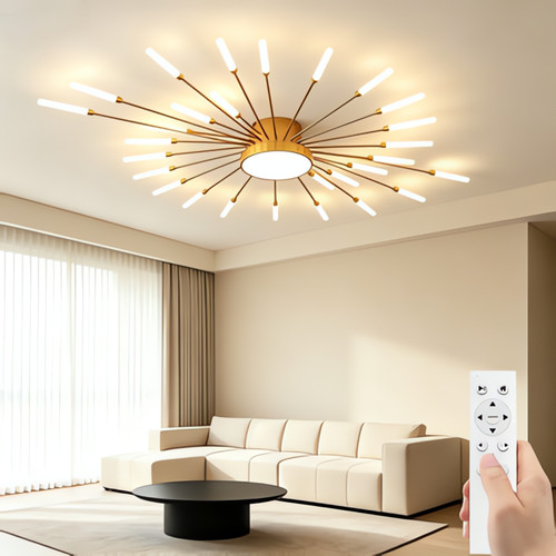 Gold led deckenleuchte mit - gold,