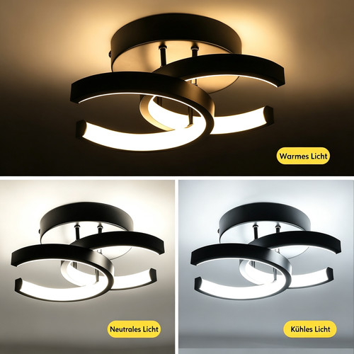 Farbige decken lampe dimmbar - 3-farbige,