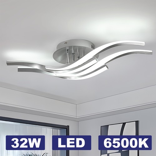Silber led deckenleuchte - silber, 4